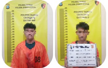 Polsek Bukit Kapur Amankan Dua Tersangka dan Barang Bukti Diduga Narkotika