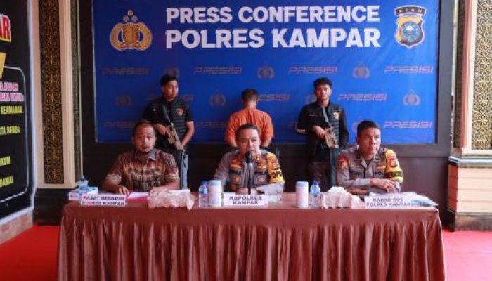 Polres Kampar Berhasil Ungkap Kasus Curanmor, Amankan 13 Sepeda Motor Dengan 1 Tersangka