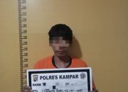 Satnarkoba Polres Kampar Ringkus Pemuda Diduga Pengedar Sabu di Tanjung Kudu, Amankan 2,12 Gram Barang Bukti