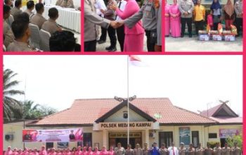 Kapolres Dumai Bersama Ketua Bhayangkari Kunjungi Polsek Medang Kampai