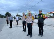 Dirlantas Polda Riau Tinjau Langsung Arus Balik Lebaran di Exit Tol XIII Koto Kampar