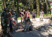Kegiatan Fisik dan Semangat Gotong Royong Bersama Masyarakat Bukit Kayu Kapur dalam TMMD ke-124 Kodim 0320 Dumai