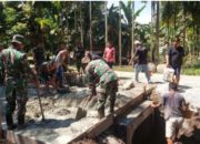 Semangat Jiwa korsa TNI dengan Rakyat Kembali Terlihat Dalam Kegiatan TNI Manunggal Membangun Desa (TMMD) kodim 0320 Dumai ke-124