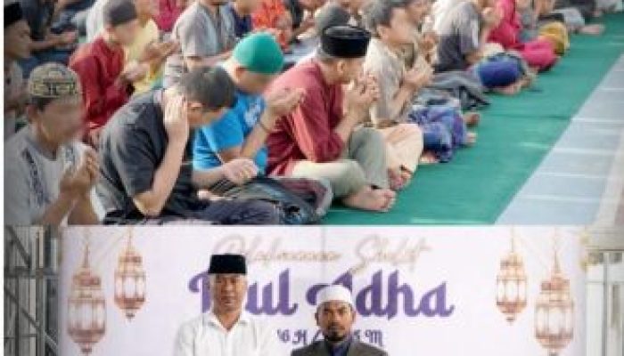 Sholat Idul Adha di Rutan Kelas IIB Dumai, di Ikuti Dengan Khusuk Oleh Warga Binaan