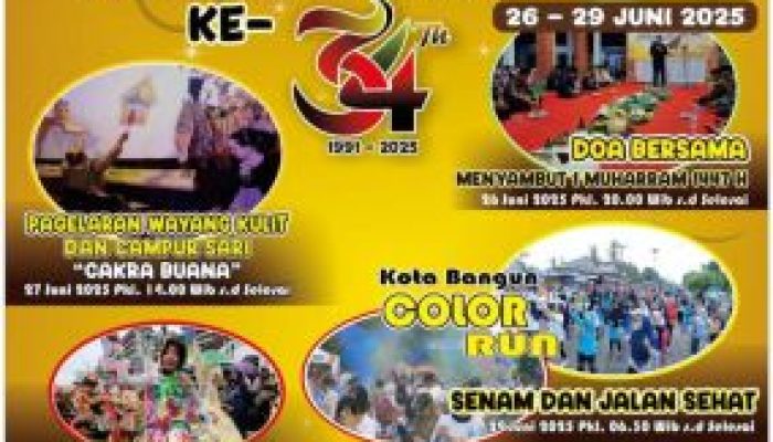 Semarak Hari Jadi Desa Kota Bangun ke-34, Mulai Malam Ini hingga 29 Juni 2025