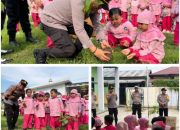 Polsek Dumai Kota Gelar Penanaman Pohon di TK Tarbiyatul Quran Aisyiyah II