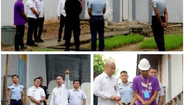 Pastika Kondisi Pagar Aman,  Karutan Dumai Pantau  Pemeliharaan  Gedung