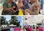 Operasi Pasar Sembako Murah Digelar Polsek Bukit Kapur di Pasar Sabtu Jalan Garuda