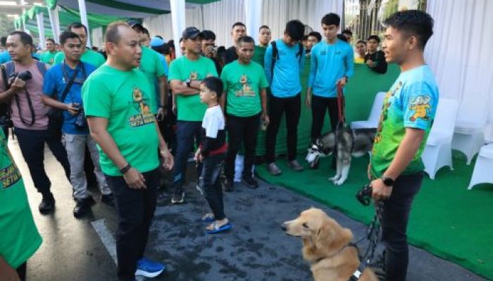 Polda Riau Gelar Pet Parade Kenang Reno, Anjing Pelacak K9 Pahlawan Kemanusiaan