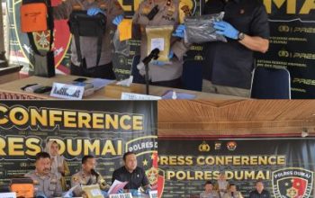 Polres Dumai Ungkap Kasus Narkotika dan Amankan 20 Paket Sabu Seberat +1.632 Gram