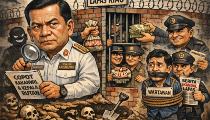Bau Busuk di Balik Tembok Lapas: Aktivis dan Wartawan Desak Komjen Agus Andrianto Copot Kakanwil Ditjenpas Riau dan Kalapas IIA Pekanbaru