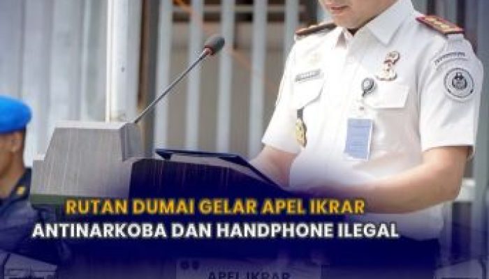 Rutan Dumai Gelar Apel Ikhrar AntiNarkoba dan HP Ilegal