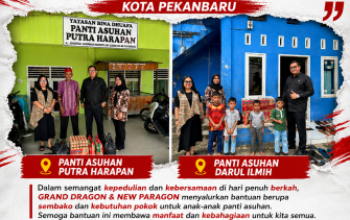 Grand Dragon ✕ New Paragon Kembali Gelar Jum’at Berkah, Salurkan Bantuan ke Dua Panti Asuhan di Pekanbaru