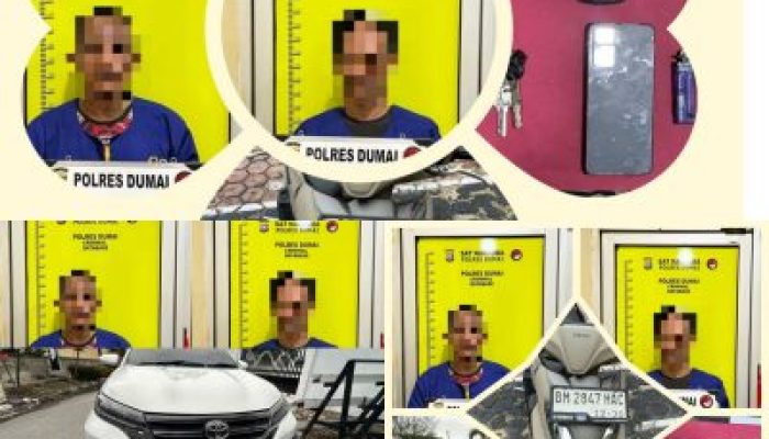 Sat Res Narkoba Polres Dumai Tangkap Dua Orang Pelaku Narkoba, 36,83 Gram Sabhu Turut Di Sita Sebagai Barang Bukti
