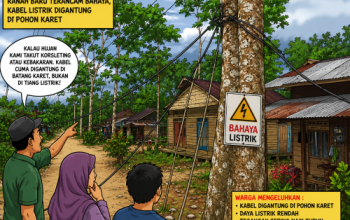24 Rumah di Dusun IV Ranah Baru Terancam Bahaya, Warga Desak PLN Segera Bertindak