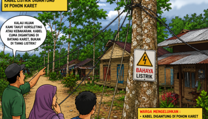 24 Rumah di Dusun IV Ranah Baru Terancam Bahaya, Warga Desak PLN Segera Bertindak