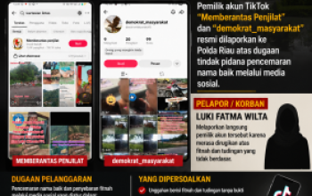 Pemilik Akun TikTok “Memberantas Penjilat” dan “demokrat_masyarakat” Dilaporkan ke Polda Riau atas Dugaan Pencemaran Nama Baik