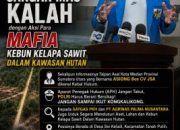 KNPI Riau Desak APH Tangkap dan Penjarakan Mafia Kebun Kelapa Sawit Dalam Kawasan Hutan, Larshen Yunus: “Sosok Asiong CV JSA Terkenal Kebal Hukum”
