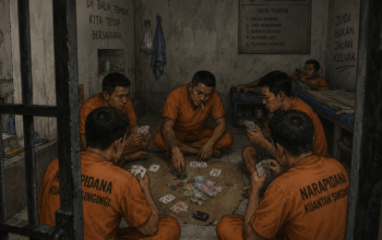 Ada apa dengan pengawasan kepala lapas??Diduga narapidana bermain judi di lapas kelas II B taluk kuantan