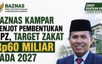 BAZNAS Kampar Genjot Pembentukan UPZ, Target Zakat Rp60 Miliar pada 2027