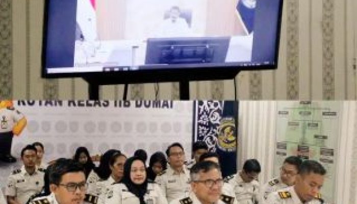 Perkuat Komitmen dan Tusi, Rutan Dumai Ikuti Pengarahan Dirjenpas